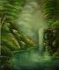 Wasserfall im Wald - SusannasArt - auf Leinwand - Sonstiges-Wald - Wasserfall im Wald - SusannasArt - auf Leinwand - Sonstiges-Wald -