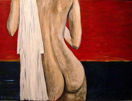 Sehnsucht - Rückenakt mit weißem Tuch - Klaus Ainedter - auf - Array - Sehnsucht - Rückenakt mit weißem Tuch - Klaus Ainedter - auf - Array -