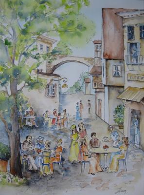 Cafe in Frankreich - Helen Lang - Array auf Array - Array - Array Cafe in Frankreich - Helen Lang - Array auf Array - Array - Array