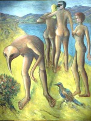 Vogelmensch am Strand (1993) -Heinz Sterzenbach- - Heinz Sterzenbach - Array auf Array - Array - Vogelmensch am Strand (1993) -Heinz Sterzenbach- - Heinz Sterzenbach - Array auf Array - Array -