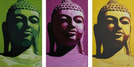 Buddha Triptychon - Hans Batschauer - Array auf Array - Array - Array Buddha Triptychon - Hans Batschauer - Array auf Array - Array - Array