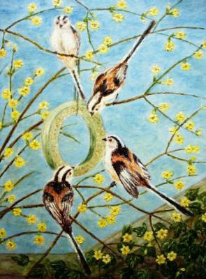 hungrige Meisen im Winterjasmin (1998) - Renate König - Array auf Array - Array - Array hungrige Meisen im Winterjasmin (1998) - Renate König - Array auf Array - Array - Array