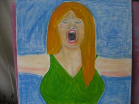 Schreiende Frau - Eva Krämer - auf Array - Array - Schreiende Frau - Eva Krämer - auf Array - Array -