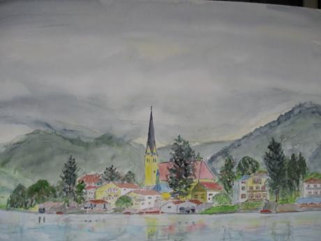 Blick auf Rottach-Egern am Tegernsee - Helmut Ebert - Array auf Array - Array - Array Blick auf Rottach-Egern am Tegernsee - Helmut Ebert - Array auf Array - Array - Array