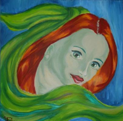 Mädchen mit grünem Seidenschal - Ulrike Fritz - Array auf Array - Array - Mädchen mit grünem Seidenschal - Ulrike Fritz - Array auf Array - Array -