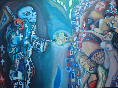 Leben und Tod/frei nach G.Klimt - Peter David - Array auf Array - - Array Leben und Tod/frei nach G.Klimt - Peter David - Array auf Array - - Array