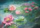 SEEROSEN - Edith Rita Neumeier - Acryl auf Leinwand - Rosen-See-Stillleben - SEEROSEN - Edith Rita Neumeier - Acryl auf Leinwand - Rosen-See-Stillleben -