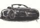 Audi R8 Spyder - Gin ARTS - Tinte-Tusche-Aquarell auf - - Audi R8 Spyder - Gin ARTS - Tinte-Tusche-Aquarell auf - -