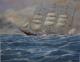 Segelschiff im Sturm - Karin Foellmer - Kreide-Pastell auf - Himmel-Meer-Wolken - Segelschiff im Sturm - Karin Foellmer - Kreide-Pastell auf - Himmel-Meer-Wolken -