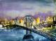 NY. Manhattan Bridge - Johann Pickl - Aquarell auf Karton - Sonstiges - Expressionismus NY. Manhattan Bridge - Johann Pickl - Aquarell auf Karton - Sonstiges - Expressionismus