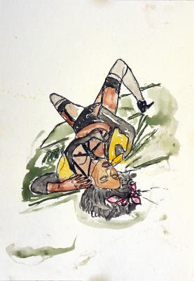 Zeichnung Nude 30 (Aquarellpapier, Tusche, 24x34) - Wolfgang Bretschneider - Array auf Array - Array - Array Zeichnung Nude 30 (Aquarellpapier, Tusche, 24x34) - Wolfgang Bretschneider - Array auf Array - Array - Array