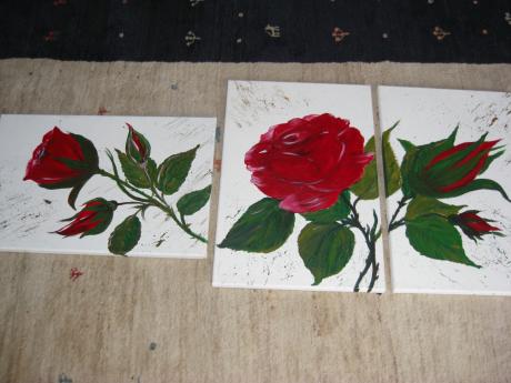 Rosen auf Leinwand - Francisca francigriessl - auf - - Rosen auf Leinwand - Francisca francigriessl - auf - -