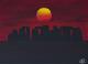 Sonnenuntergang ueber Stonehenge - Michael Schirdewahn - Acryl auf Leinwand - - Sonnenuntergang ueber Stonehenge - Michael Schirdewahn - Acryl auf Leinwand - -