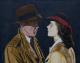 Casablanca - Christian Hollweg - Acryl auf Karton - Frauen-Männer - Gegenständlich Casablanca - Christian Hollweg - Acryl auf Karton - Frauen-Männer - Gegenständlich