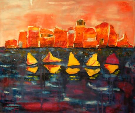 Port Grimaud mit Booten - Anne Hermanski - Array auf Array - Array - Array Port Grimaud mit Booten - Anne Hermanski - Array auf Array - Array - Array