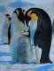 Die Königspinguine - Vilinskiy Nic - Gouache auf Papier - Vögel - Naturalismus Die Königspinguine - Vilinskiy Nic - Gouache auf Papier - Vögel - Naturalismus