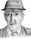 Alter Mann mit Hut - Nicole Zeug - Zeichnung auf - Portrait - Alter Mann mit Hut - Nicole Zeug - Zeichnung auf - Portrait -