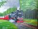 Harzer Schmalspurbahn - Sandra Sobota - Acryl auf Leinwand - Wald - Harzer Schmalspurbahn - Sandra Sobota - Acryl auf Leinwand - Wald -