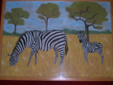 Zebra mit Jungem - Christine Wirth - Array auf Array - Array - Array Zebra mit Jungem - Christine Wirth - Array auf Array - Array - Array