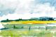 Tarp (Holsteinische Landschaft) - Wolfgang Wähnelt - Aquarell auf Karton - Himmel-Wiese-Wolken - Tarp (Holsteinische Landschaft) - Wolfgang Wähnelt - Aquarell auf Karton - Himmel-Wiese-Wolken -