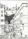 Salzburg Kaigasse - Stephan Trauner - Tinte-Tusche auf - Stadtansichten - Salzburg Kaigasse - Stephan Trauner - Tinte-Tusche auf - Stadtansichten -