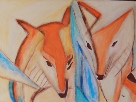 --Two Foxes- - Ingrid Lehmann - Array auf Array - Array - Array --Two Foxes- - Ingrid Lehmann - Array auf Array - Array - Array