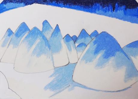 Heuballen im Winter (nach Gabriele Münter) - Viviane Wenz - Array auf Array - Array - Heuballen im Winter (nach Gabriele Münter) - Viviane Wenz - Array auf Array - Array -