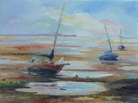 Segelboote bei Ebbe nahe Nelson, Neuseeland - Barbara Pommerenke - Array auf Array - Array - Array Segelboote bei Ebbe nahe Nelson, Neuseeland - Barbara Pommerenke - Array auf Array - Array - Array