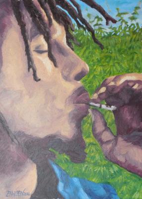 Rauchender Bob Marley - Peter Zahlten - Array auf Array - Array - Array Rauchender Bob Marley - Peter Zahlten - Array auf Array - Array - Array