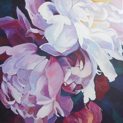 Pfingstrosen weiß-violett - ingrid wenz-gahler - Array auf Array - Array - Array