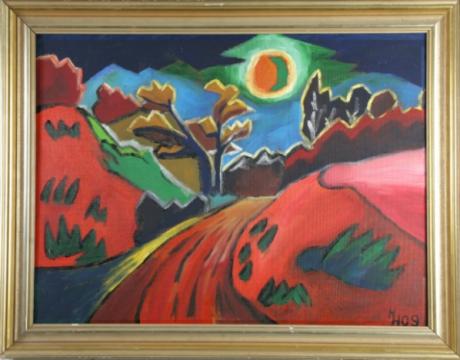 Dünenweg mit Mond (Spiekeroog) - holger hertwig - Array auf Array - Array - Array Dünenweg mit Mond (Spiekeroog) - holger hertwig - Array auf Array - Array - Array